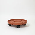 Plato con Ruedas 32cm | Plástico color Terracota