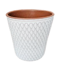 Maceta ZAIA 20 de arcilla esmaltada con relieve – Mestiza
